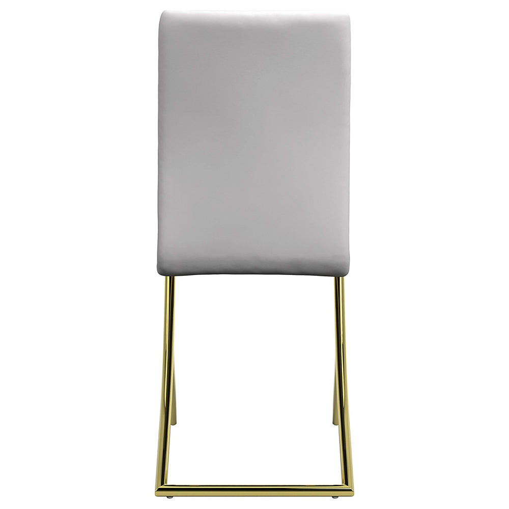 Silla de comedor tapizada Carmelia blanca (juego de 4)