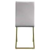 Silla de comedor tapizada Carmelia blanca (juego de 4)