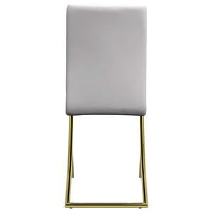 Silla de comedor tapizada Carmelia blanca (juego de 4)