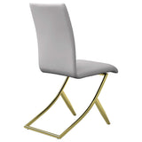 Silla de comedor tapizada Carmelia blanca (juego de 4)