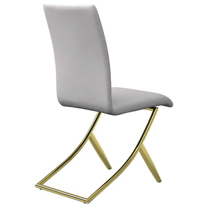 Silla de comedor tapizada Carmelia blanca (juego de 4)