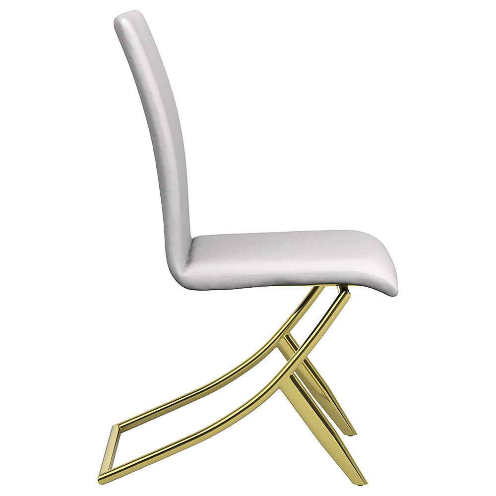 Silla de comedor tapizada Carmelia blanca (juego de 4)