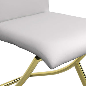 Silla de comedor tapizada Carmelia blanca (juego de 4)
