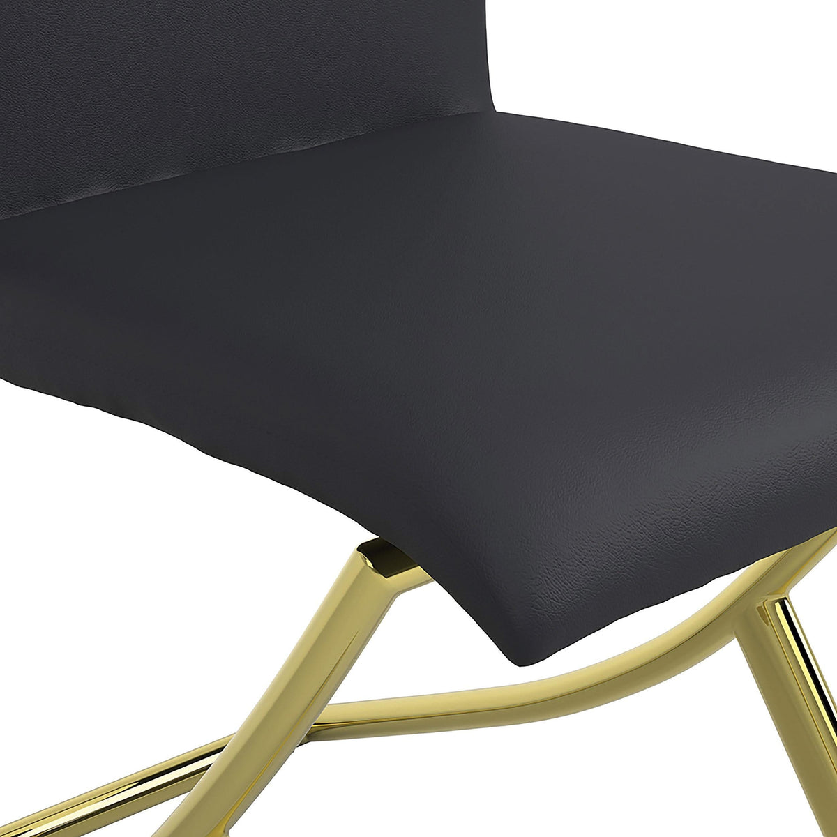 Silla de comedor tapizada Carmelia negra (juego de 4)