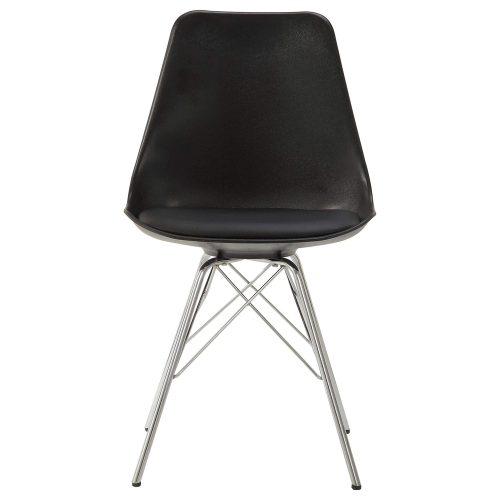 Juego de mesa de comedor redonda Lowry de 5 piezas en blanco y negro