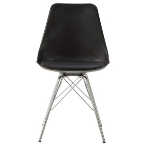 Juego de mesa de comedor redonda Lowry de 5 piezas en blanco y negro