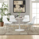 Juego de mesa de comedor redonda Lowry de 5 piezas en blanco