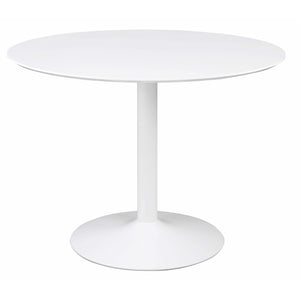 Juego de mesa de comedor redonda Lowry de 5 piezas en blanco