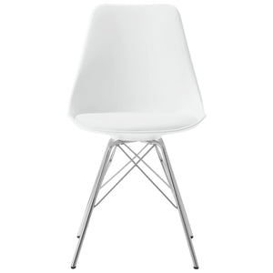 Juego de mesa de comedor redonda Lowry de 5 piezas en blanco