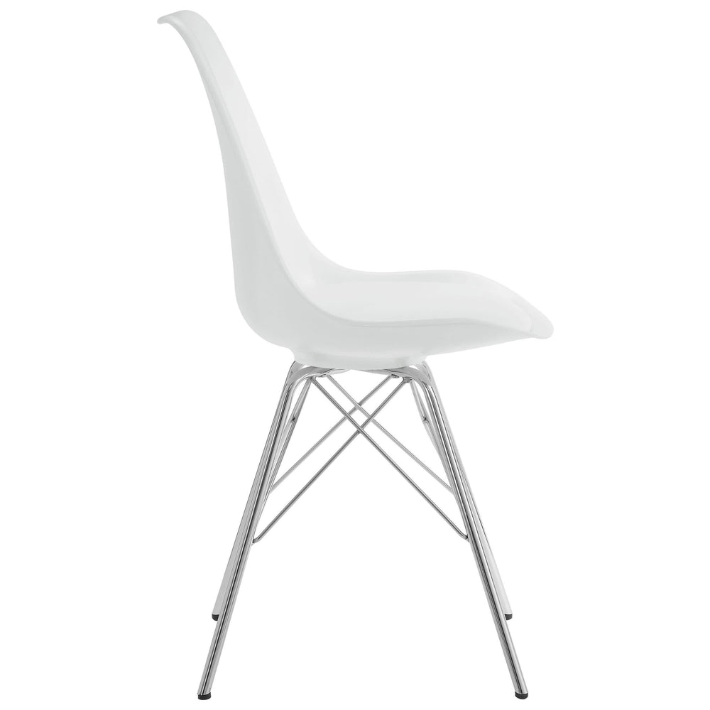 Juego de mesa de comedor redonda Lowry de 5 piezas en blanco