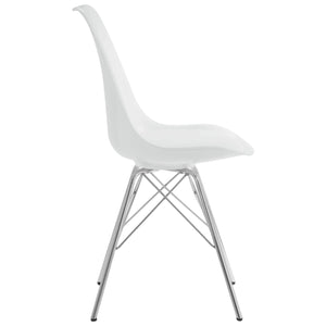 Juego de mesa de comedor redonda Lowry de 5 piezas en blanco
