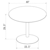 Juego de mesa de comedor redonda Lowry de 5 piezas en blanco
