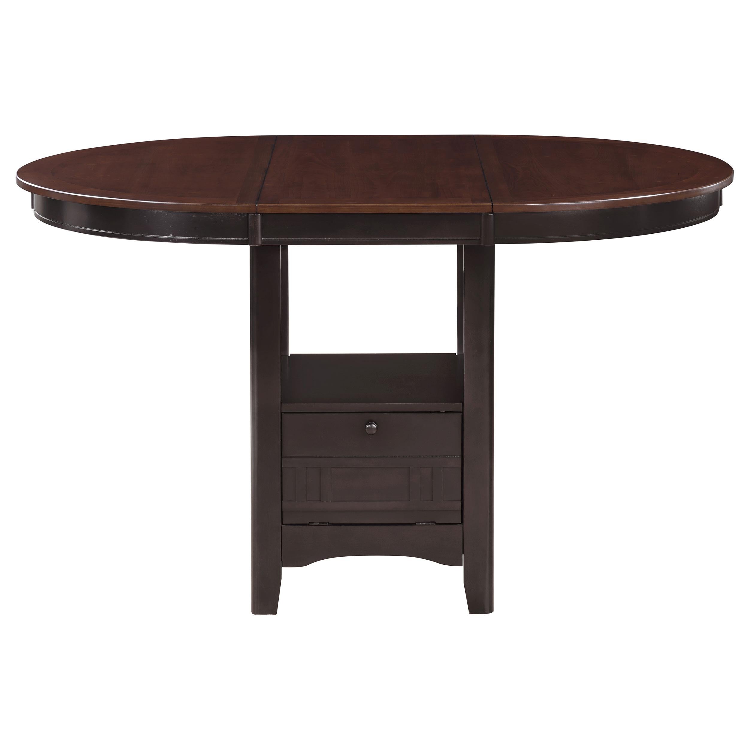 Lavon Oval 60-inch Extension Counter Dining Table Chestnut
