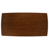 Juego de mesa de comedor rectangular Malone de 7 piezas en nogal oscuro