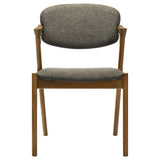 Juego de mesa de comedor rectangular Malone de 7 piezas en nogal oscuro