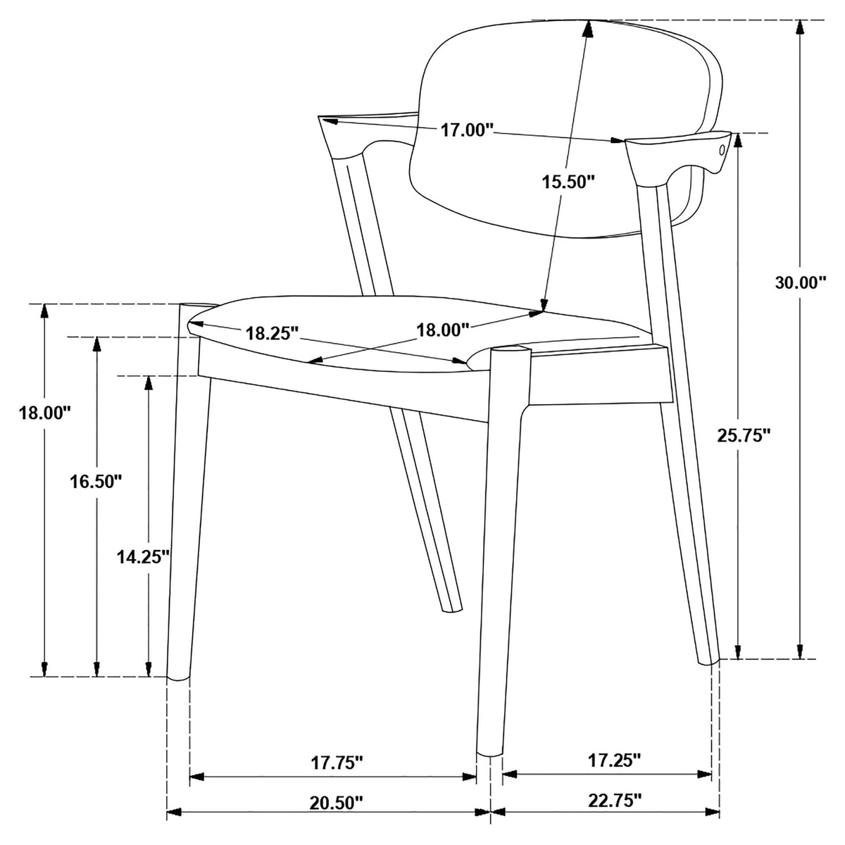 Juego de mesa de comedor rectangular Malone de 7 piezas en nogal oscuro