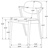 Juego de mesa de comedor rectangular Malone de 7 piezas en nogal oscuro