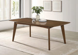 Mesa de comedor rectangular Malone de madera de 78 pulgadas en nogal oscuro