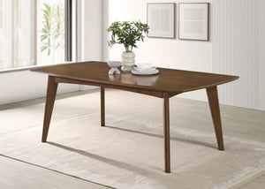 Mesa de comedor rectangular Malone de madera de 78 pulgadas en nogal oscuro