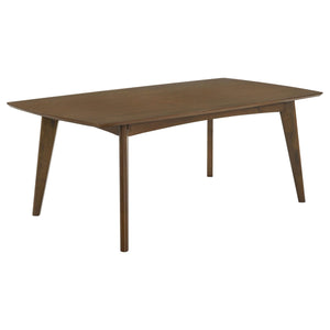 Mesa de comedor rectangular Malone de madera de 78 pulgadas en nogal oscuro