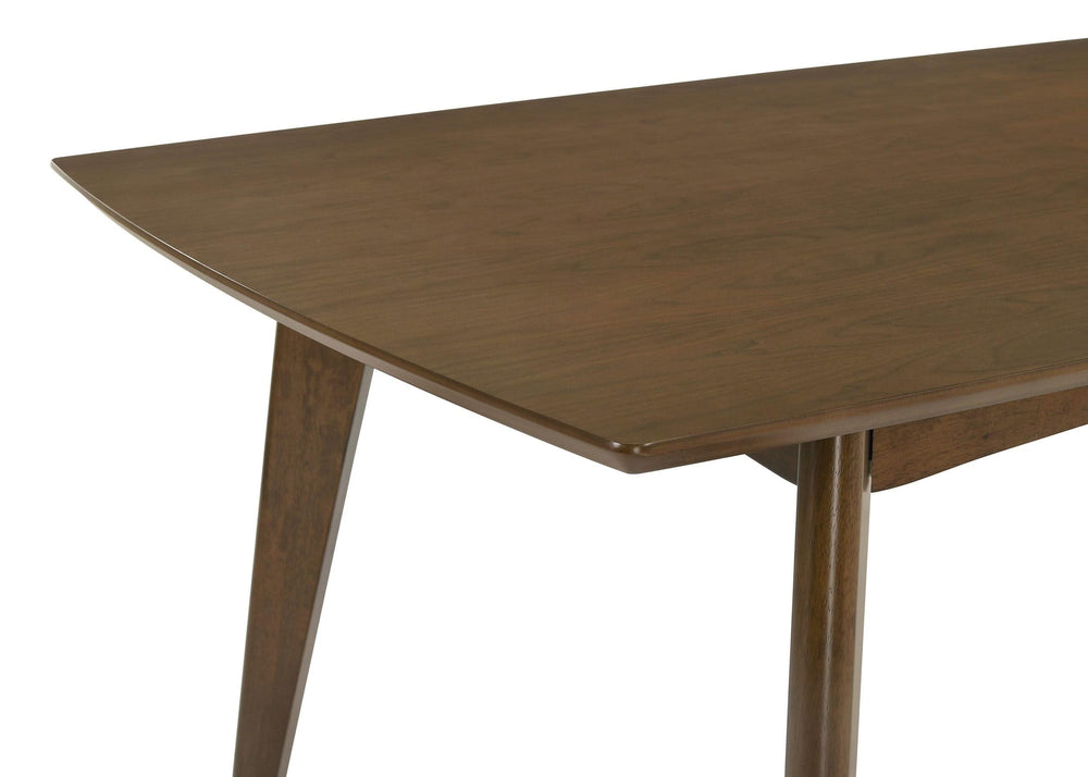 Mesa de comedor rectangular Malone de madera de 78 pulgadas en nogal oscuro