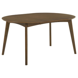 Juego de mesa de comedor ovalada Jedda de 5 piezas en nogal oscuro