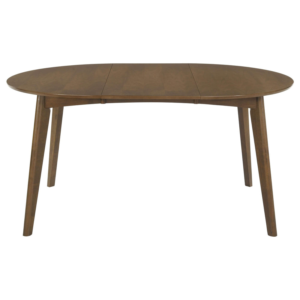 Juego de mesa de comedor ovalada Jedda de 5 piezas en nogal oscuro