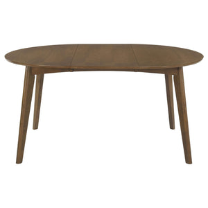 Juego de mesa de comedor ovalada Jedda de 5 piezas en nogal oscuro