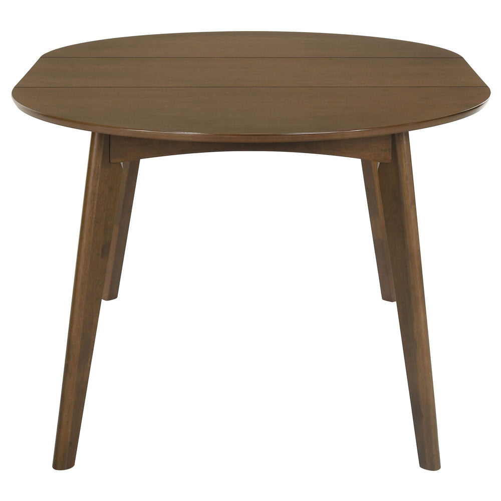 Juego de mesa de comedor ovalada Jedda de 5 piezas en nogal oscuro