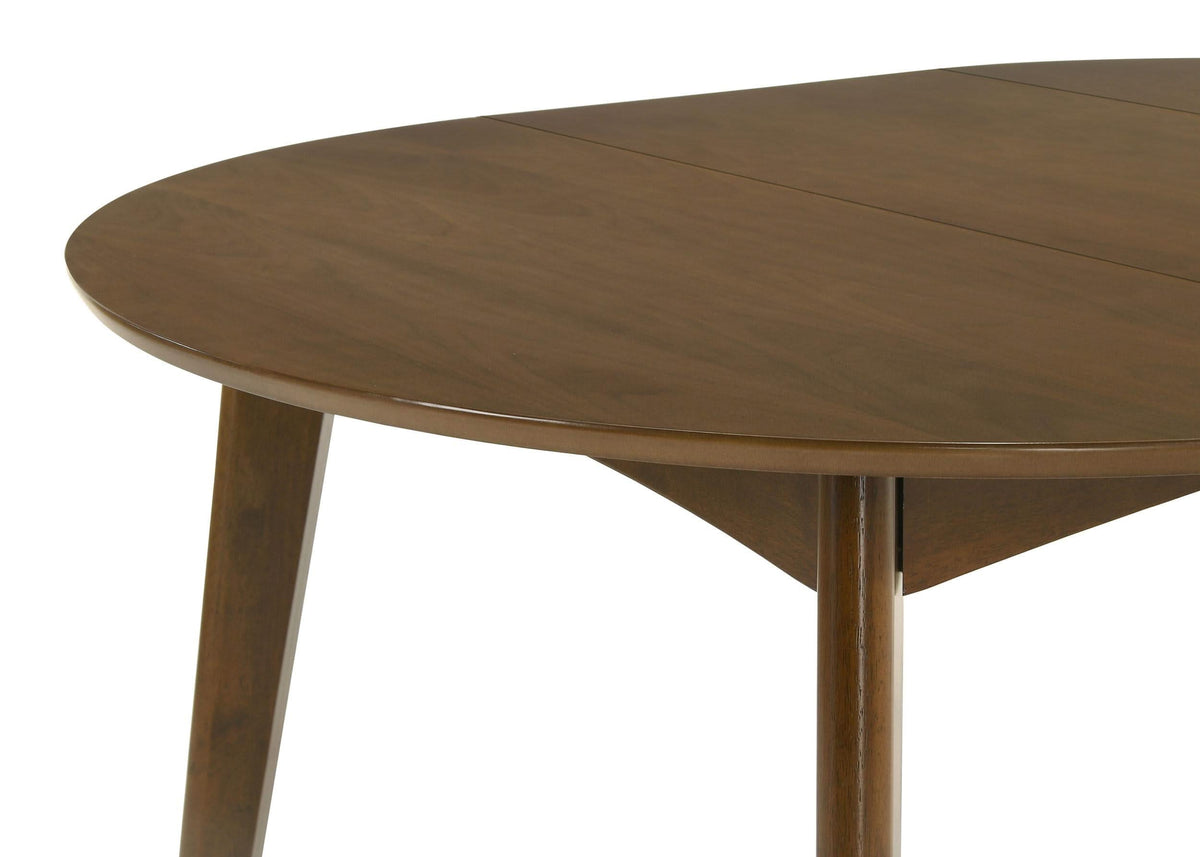 Juego de mesa de comedor ovalada Jedda de 5 piezas en nogal oscuro