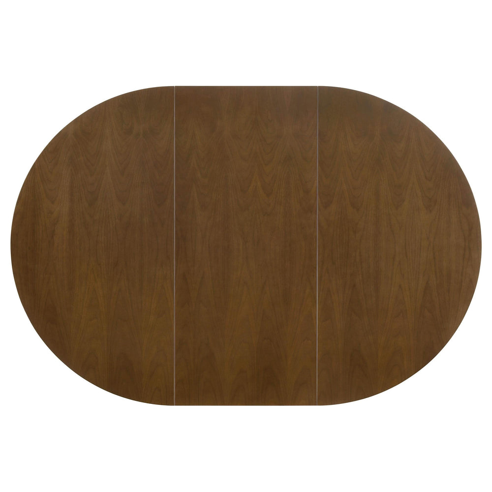 Juego de mesa de comedor ovalada Jedda de 5 piezas en nogal oscuro