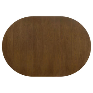 Juego de mesa de comedor ovalada Jedda de 5 piezas en nogal oscuro