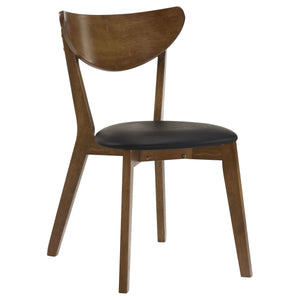 Juego de mesa de comedor ovalada Jedda de 5 piezas en nogal oscuro