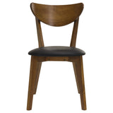 Juego de mesa de comedor ovalada Jedda de 5 piezas en nogal oscuro