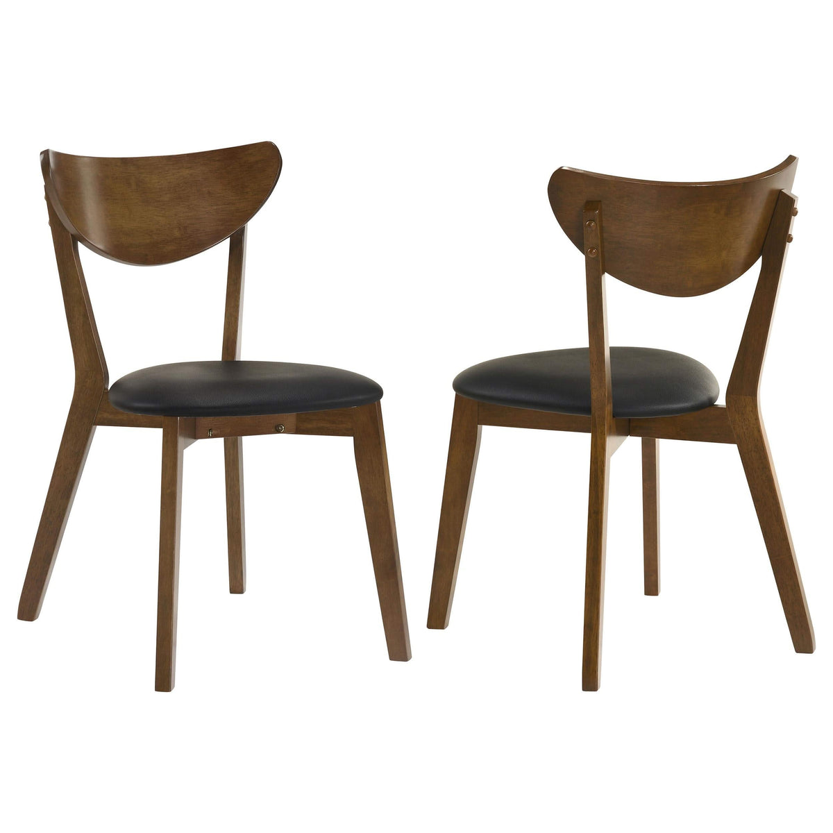 Silla de comedor auxiliar Jedda Wood en nogal oscuro (juego de 2)