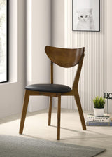 Silla de comedor auxiliar Jedda Wood en nogal oscuro (juego de 2)
