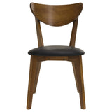 Silla de comedor auxiliar Jedda Wood en nogal oscuro (juego de 2)