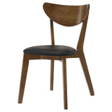 Silla de comedor auxiliar Jedda Wood en nogal oscuro (juego de 2)