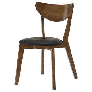Silla de comedor auxiliar Jedda Wood en nogal oscuro (juego de 2)
