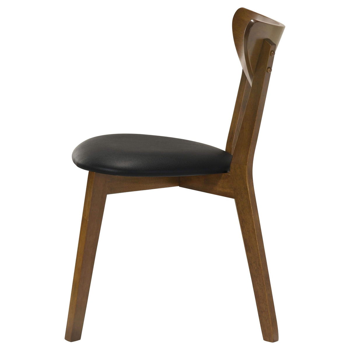 Silla de comedor auxiliar Jedda Wood en nogal oscuro (juego de 2)