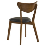 Silla de comedor auxiliar Jedda Wood en nogal oscuro (juego de 2)