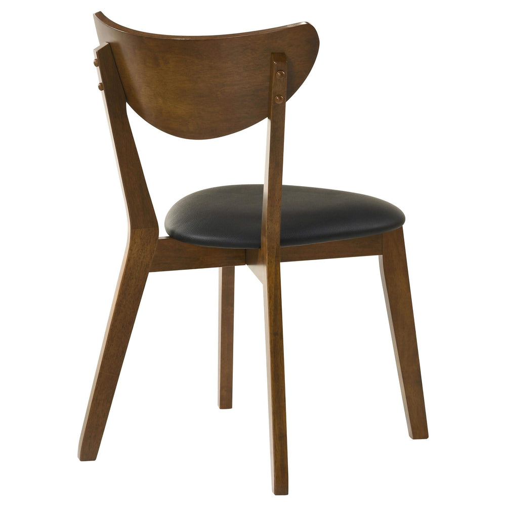 Silla de comedor auxiliar Jedda Wood en nogal oscuro (juego de 2)