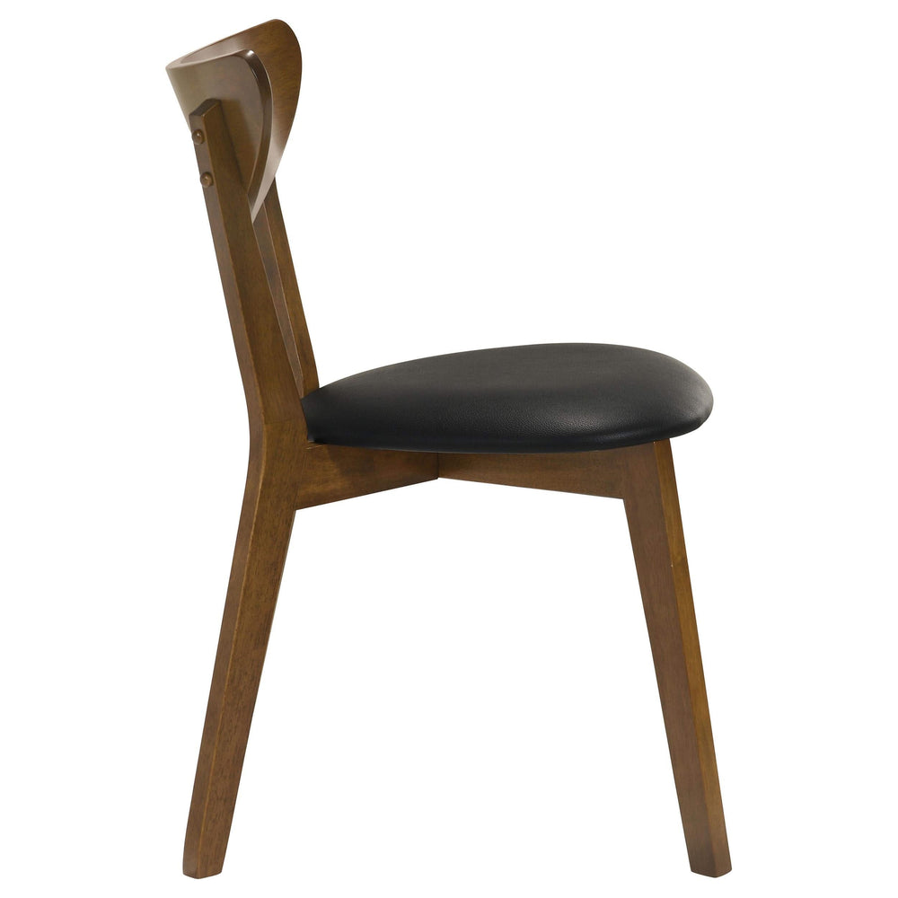 Silla de comedor auxiliar Jedda Wood en nogal oscuro (juego de 2)