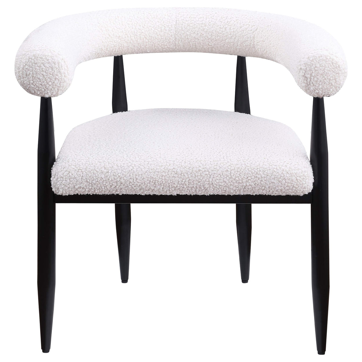 Juego de mesa de comedor Camden de 5 piezas redonda con tablero de imitación de mármol, color negro