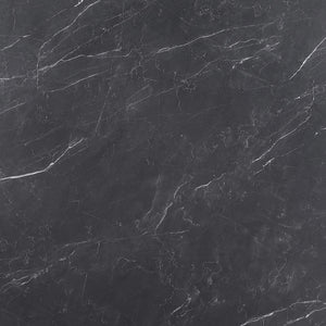 Juego de mesa de comedor Camden de 5 piezas redonda con tablero de imitación de mármol, color negro