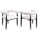 Sillón de comedor tapizado Dunmore Boucle color crema (juego de 2)