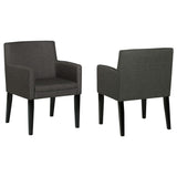 Sillón de comedor tapizado Catherine gris (juego de 2)