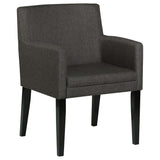 Sillón de comedor tapizado Catherine gris (juego de 2)
