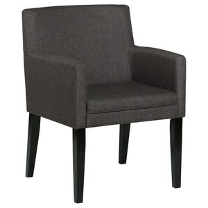 Sillón de comedor tapizado Catherine gris (juego de 2)
