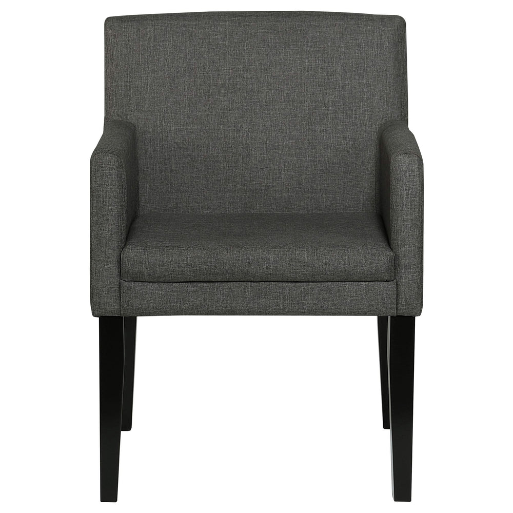 Sillón de comedor tapizado Catherine gris (juego de 2)